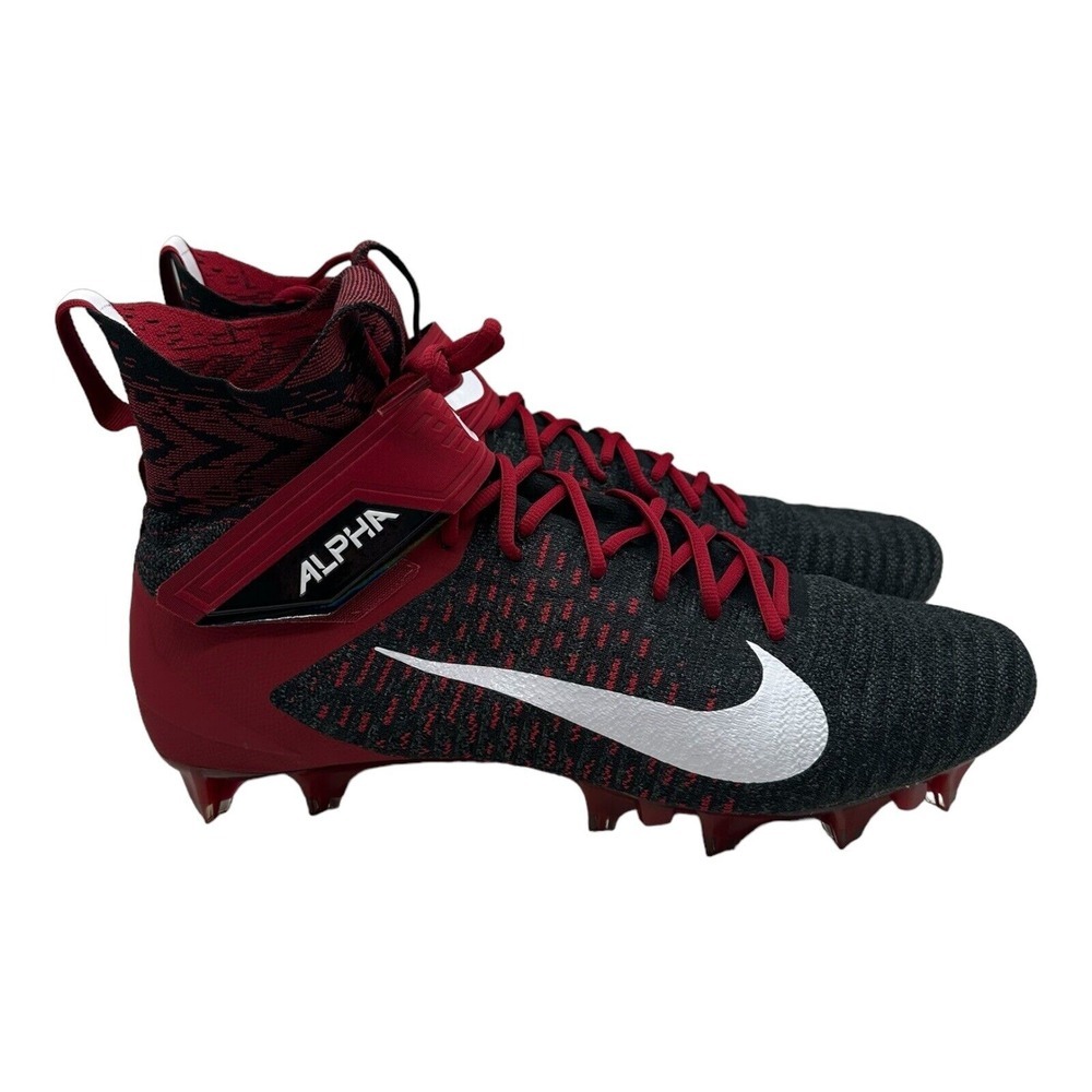 Men's Nike Alpha Menace Elite 2 Flyknit Football Cleats Black BV2077-003 Size 16